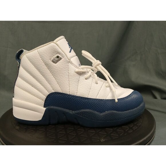 Jordan 12 Retro (PS) Sneakers White French Blue Size 2Y BRAND NEW NO BOX! - Picture 9 of 11